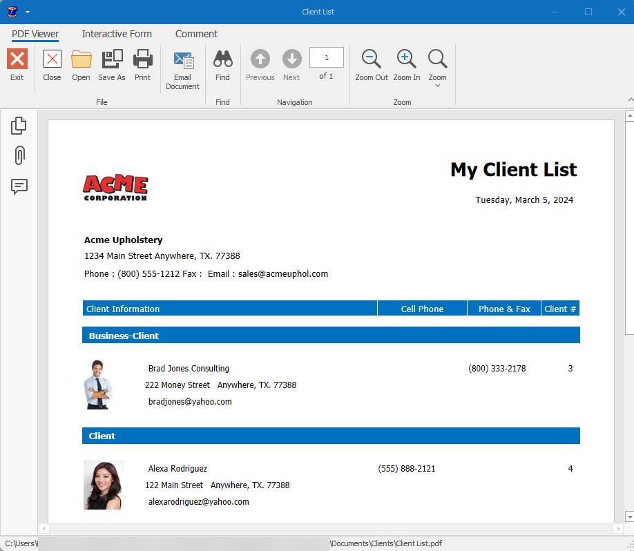Client List