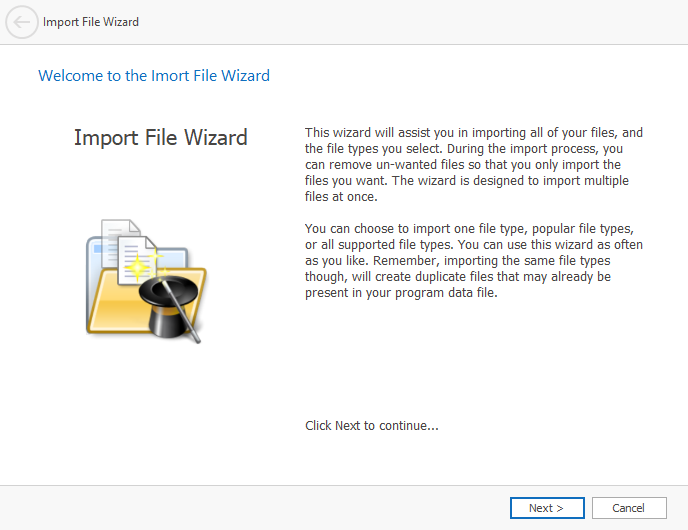 Import Document Wizard